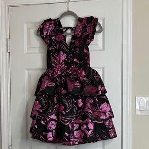 Buddy Love Black and Pink Floral Mini Dress